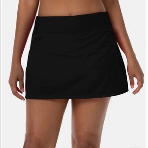 NWT Halara Everyday 2-in-1 Back Pocket Plus Side Pocket Tennis Skirt Black XS